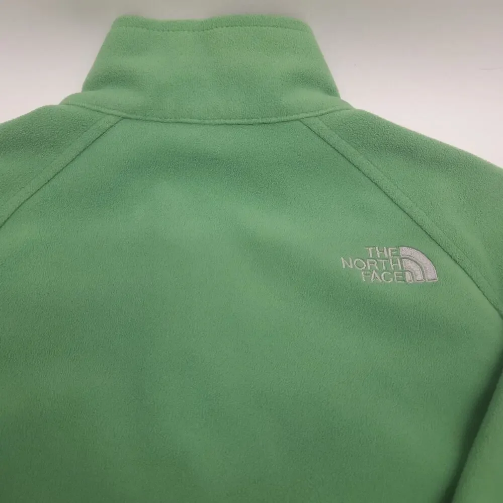 North Face Jacket Women S Green Full Zip Soft Shell Fleece Lined Winter Gorpcore